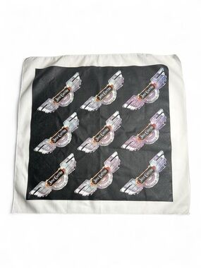 Vintage 2002 Jose Cuervo Sturgis Bandana Black White Motorcycle Biker 21x22
